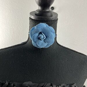 Classy Elegant Women’s Blue Flower Choker Necklace Prom formal Fairy core Chic